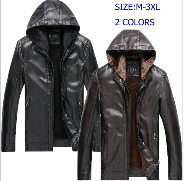 2015   ĵ ٷ 簡 ĳ־  Ŷ jaqueta  Couro masculina  Ŷ Ʈ  218R/2015 leather male hooded straight sheepskin casual leather jacket jaqu